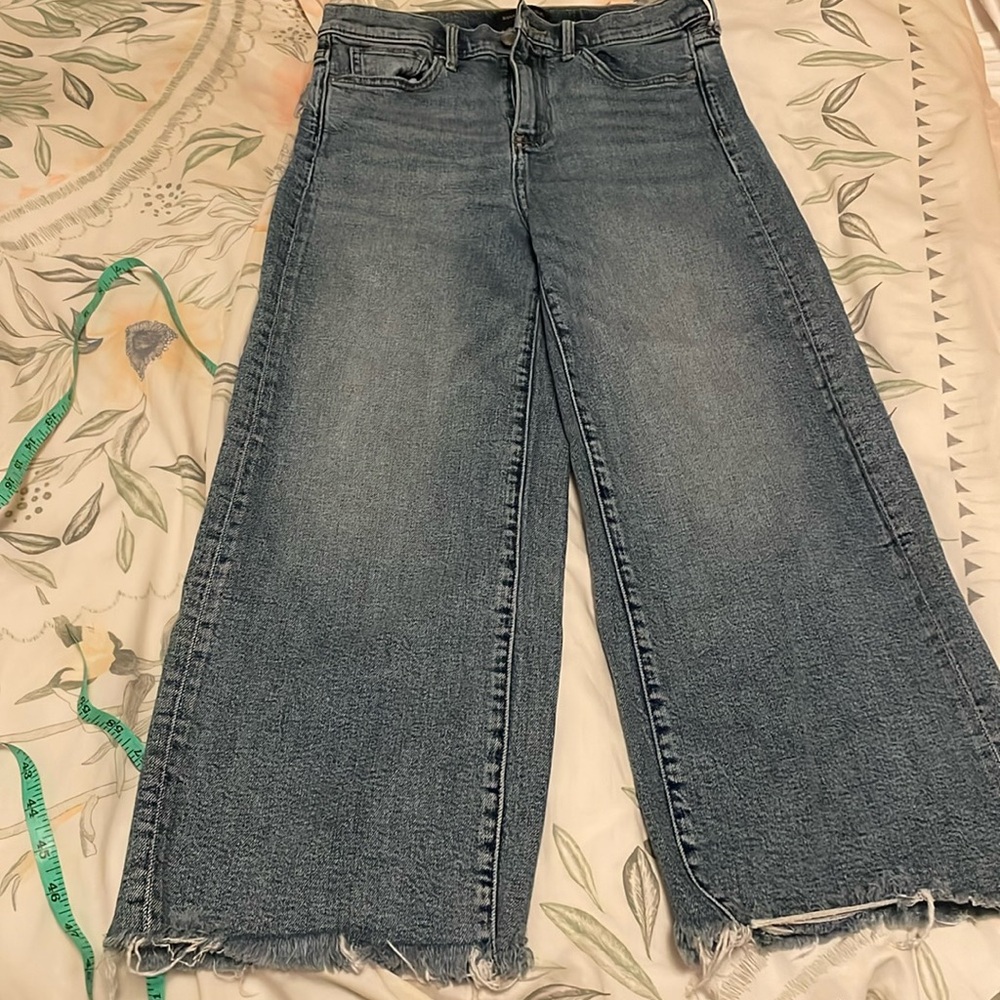 Banana Republic High Rise Wide-Leg Light Blue Jeans